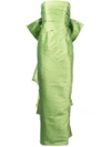 Bambah Draped Bow Gown In Green