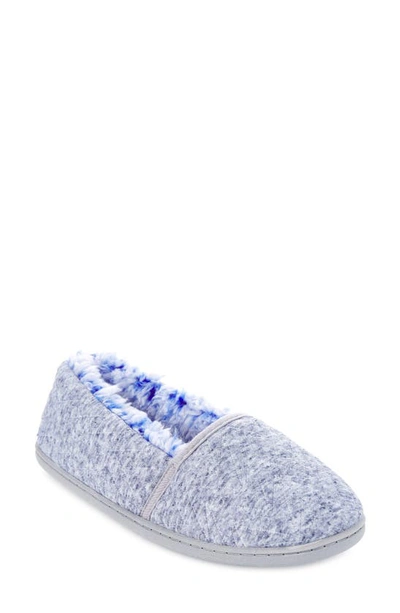 Floopi Chloe Quilt Fleece Slipper In Blue