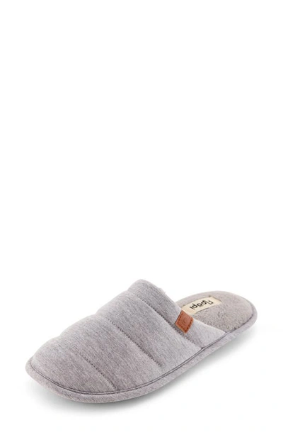 Floopi Katie Terry Knit Scuff Slipper In Heather Grey