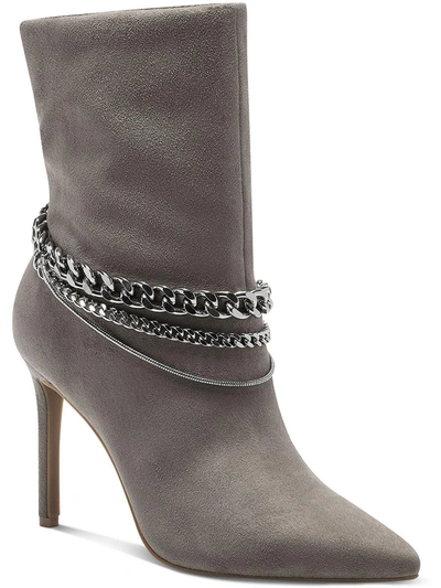 Inc Reanna Womens Suede Heels Mid-calf Boots In Grey