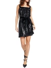 BAR III WOMENS VELVET MINI COCKTAIL AND PARTY DRESS