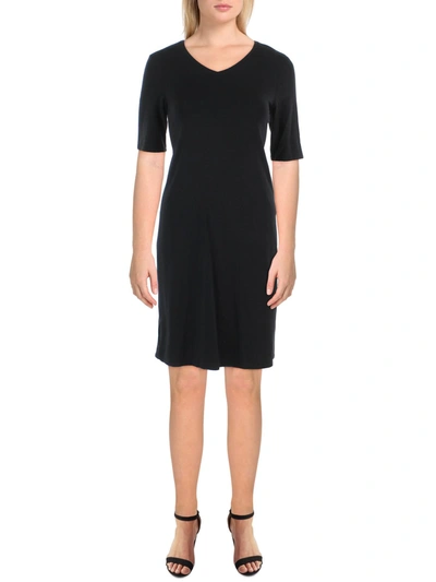 Eileen Fisher Womens Tencel Blend Short T-shirt Dress In Black