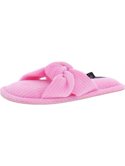 Cuddl Duds Womens Slip On Padded Insole Slide Slippers In Pink