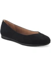 STYLE & CO LYDIAA WOMENS FAUX SUEDE ALMOND TOE BALLET FLATS