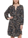 VINCE CAMUTO WOMENS PRINT ABOVE KNEE SHIFT DRESS