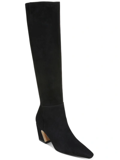 Sam Edelman Sulema Womens Suede Pointed Toe Knee-high Boots In Black