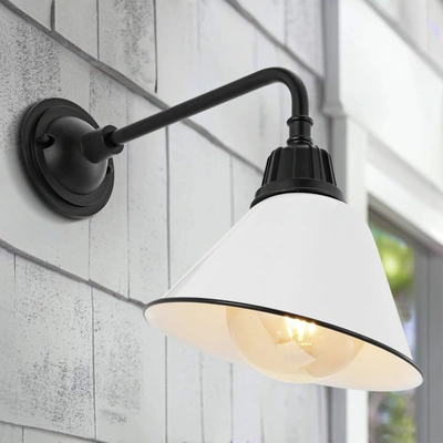 Jonathan Y Croydon 9.63" 1-light Farmhouse Industrial Indoor/outdoor Iron Led Gooseneck Arm Outdoor Sconce