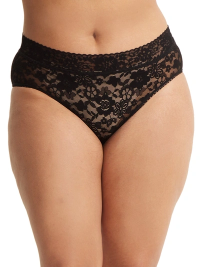 Hanky Panky Plus Size Daily Lace Cheeky Brief In Black