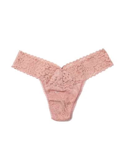 Hanky Panky Daily Lace Lowrise Thong In Brown