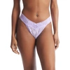 Hanky Panky Petite Size Signature Lace Low Rise Thong Bliss Pink In Purple