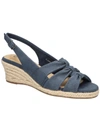 Bella Vita Cheerful Womens Open Toe Wedge Ankle Strap In Blue