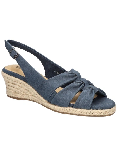 Bella Vita Cheerful Womens Open Toe Wedge Ankle Strap In Blue