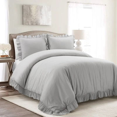 Lush Decor 3pc Reyna Duvet Cover Set In Gray