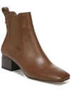 Franco Sarto Waxton Womens Zipper Ankle Boots In Hazelnut Leather