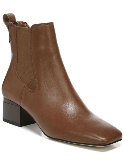 Franco Sarto Waxton Womens Zipper Ankle Boots In Brown