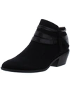 Lifestride Paloma Womens Microsuede Zipper Ankle Boots In Black