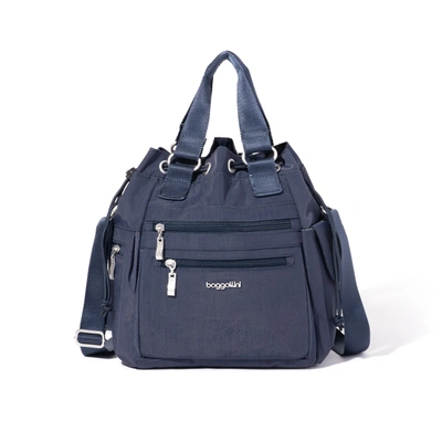 Baggallini Modern Everywhere Drawstring Crossbody Bag In Blue