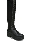 Circus By Sam Edelman Dinah Womens Knee-high Tall Combat & Lace-up Boots In Black