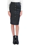Ookie & Lala Women's Vegan Leather Pencil Skirt In Black