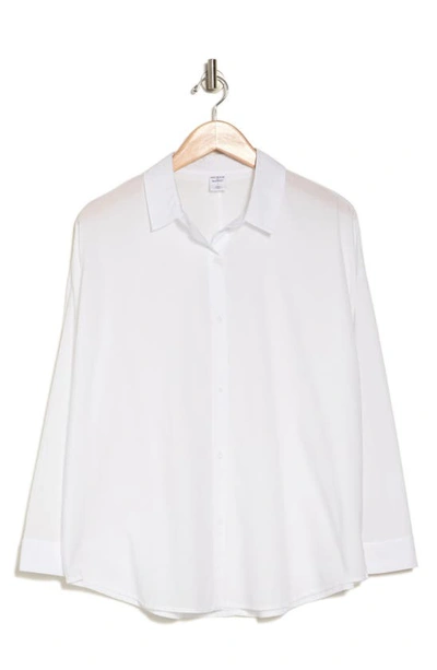 Melrose And Market Cotton Button-up Tunic In White