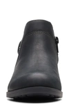 Clarks Charlton Grace Ankle Boot In Black Oily Lea