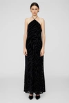 ANINE BING ANINE BING LEANNE DRESS IN BLACK ZEBRA BURNOUT