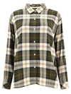 Barbour Elishaw Plaid Cotton Button-up Tunic Shirt In Beige