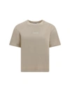 Acne Studios Cotton T-shirt In Champagne Beige