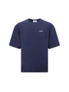 Axel Arigato Logo-embroidered T-shirt In Dark Blue