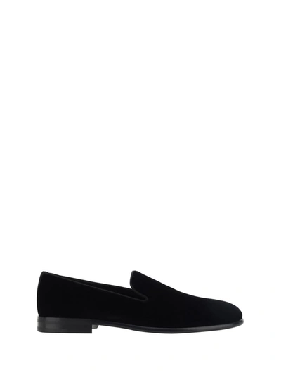 Dolce & Gabbana Classic Suede Loafers In Black