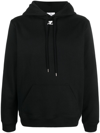 COURRÈGES LOGO-EMBROIDERED DRAWSTRING COTTON HOODIE