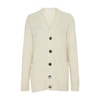Ami Alexandre Mattiussi Ami Paris Ivory Alpaca Blend Cardigan In Ivory