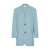 Ami Alexandre Mattiussi Woman Blazer Sky Blue Size 2 Virgin Wool In Aquamarine