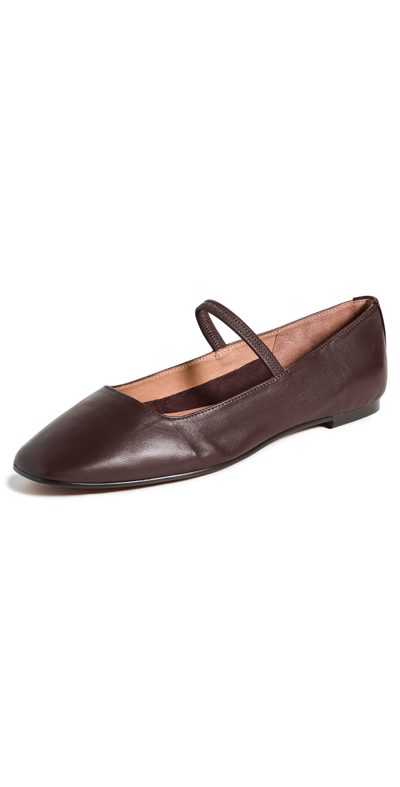 Madewell Martina Elastic Mary Janes In Chocolate Raisin