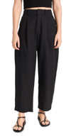 Apiece Apart Bari Crop Trouser Pants In Black In Black