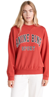 Anine Bing Jaci Organic-cotton Sweatshirt In Red