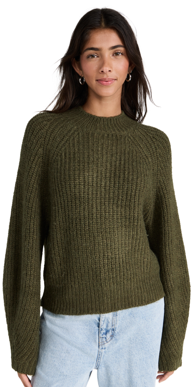 Z Supply Desmond Sweater In Dark Olive