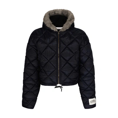 Dolce & Gabbana Quilted Canvas Jacket With Hood In Very_dark_blue_1