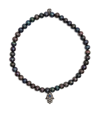 SYDNEY EVAN PERLENARMBAND MIT 14KT HAMSA-GOLDDETAIL MIT DIAMANTEN