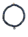 Sydney Evan 14kt Yellow Gold Lapis Lazuli Beaded Bracelet In Blue