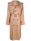Wardrobe.nyc Double-breasted Cotton Trench Coat In Brown