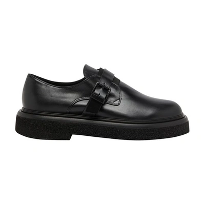 Max Mara Urban Monk Strap Derbies In Nero