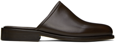 Lemaire Square Mules In Black