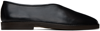 LEMAIRE BLACK FLAT PIPED SLIPPERS