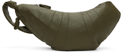 Lemaire Khaki Large Croissant Bag In Gr667 Dark Moss