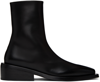 Marsèll "chalk" Mid-calf Block Heel Boots In Black