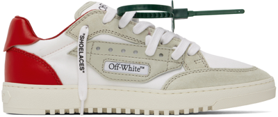 Off-white White & Red 5.0 Sneakers In White Red