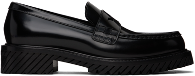 Off-white Black Combat Loafers In Black Black