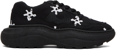 Phileo Black 003.3 Rocker Sneakers In White Flower Black