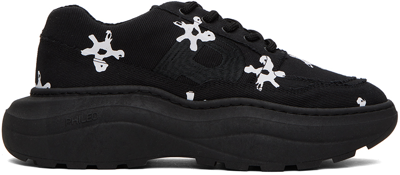 Phileo Black 003.3 Rocker Trainers In White Flower Black